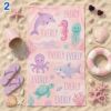 Picture of Custom Ocean Theme Beach Towel for Kids, Personalized Sea Animal Pool Towel, Cute Summer Towel for Boys and Girls, Cute Shark Dolphin Towel