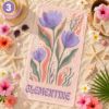 Picture of Personalized Floral Beach Towel, Custom Name Retro Flower Towel, Boho Botanical Pool Towel, Summer Beach Gift for Women, Retro Floral Towel