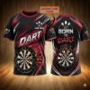 Picture of Custom Dart Shirt, Personalized Darts Jersey, Born To Dart Shirt, Dart Player Gift, Custom Name Dart Team Jersey, Dart Matching Shirt