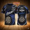 Picture of Custom Dart Shirt, Personalized Darts Jersey, Born To Dart Shirt, Dart Player Gift, Custom Name Dart Team Jersey, Dart Matching Shirt
