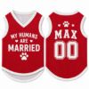 Picture of Custom Dog Wedding Jersey, Personalized Pet Shirt, My Humans Are Married Dog Outfit, Ring Bearer Dog Clothes, Wedding Pet Apparel Engagement