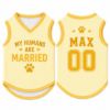Picture of Custom Dog Wedding Jersey, Personalized Pet Shirt, My Humans Are Married Dog Outfit, Ring Bearer Dog Clothes, Wedding Pet Apparel Engagement