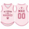 Picture of Custom Dog Wedding Jersey, Personalized Pet Shirt, My Humans Are Married Dog Outfit, Ring Bearer Dog Clothes, Wedding Pet Apparel Engagement