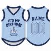 Picture of Custom Dog Birthday Jersey, Personalized Pet Birthday Shirt, It's My Birthday Dog Outfit, Name Number Pet Clothing, Birthday Pet Shirt