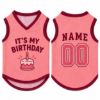 Picture of Custom Dog Birthday Jersey, Personalized Pet Birthday Shirt, It's My Birthday Dog Outfit, Name Number Pet Clothing, Birthday Pet Shirt