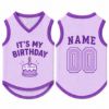 Picture of Custom Dog Birthday Jersey, Personalized Pet Birthday Shirt, It's My Birthday Dog Outfit, Name Number Pet Clothing, Birthday Pet Shirt