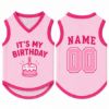Picture of Custom Dog Birthday Jersey, Personalized Pet Birthday Shirt, It's My Birthday Dog Outfit, Name Number Pet Clothing, Birthday Pet Shirt