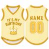 Picture of Custom Dog Birthday Jersey, Personalized Pet Birthday Shirt, It's My Birthday Dog Outfit, Name Number Pet Clothing, Birthday Pet Shirt
