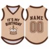 Picture of Custom Dog Birthday Jersey, Personalized Pet Birthday Shirt, It's My Birthday Dog Outfit, Name Number Pet Clothing, Birthday Pet Shirt