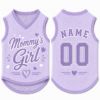 Picture of Custom Mommy’s Girl Dog Jersey, Personalized Pink Pet Shirt, Dog Mom Gift, Name Number Dog Outfit, Cute Pet Clothing, Pet Girl Clothing