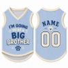 Picture of Big Brother Dog Shirt, Pregnancy Announcement Pet Jersey, Custom Name Number Dog Clothes, Baby Reveal Cat Dog Outfit, Cute Pet Clothing