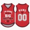 Picture of Big Brother Dog Shirt, Pregnancy Announcement Pet Jersey, Custom Name Number Dog Clothes, Baby Reveal Cat Dog Outfit, Cute Pet Clothing