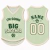 Picture of Big Brother Dog Shirt, Pregnancy Announcement Pet Jersey, Custom Name Number Dog Clothes, Baby Reveal Cat Dog Outfit, Cute Pet Clothing