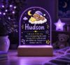 Picture of Personalized Christian Night Light for Boys, Custom Acrylic LED Lamp Name, Son of the King Bible Verse Light, Nursery Decor Gift Birthday