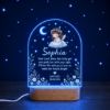 Picture of Personalized Baptism Night Light for Girls, Custom Angel Prayer LED Lamp, Baptized Baby Girl Gift, Christian Nursery Decor, Baptism Keepsake