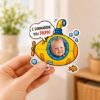 Picture of Personalized Car Kids Photo Fridge Magnet: Kids Face With Truck Frame Magnet, Fathers Day Gift For Dad, Grandpa, Papa Acrylic Magnet Decor