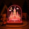Picture of Personalized Princess Castle Night Light, Custom Name LED Lamp, Pink Castle Acrylic Night Light, Nursery Decor, Girl Birthday Gift Decor