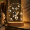 Picture of Personalized Astronaut Night Light, Custom Space Name LED Lamp, Astronaut Acrylic Lamp, Space Nursery Decor, Baby Boy Gift Birthday
