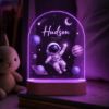 Picture of Personalized Astronaut Night Light, Custom Space Name LED Lamp, Astronaut Acrylic Lamp, Space Nursery Decor, Baby Boy Gift Birthday