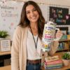 Picture of Back To School Teacher Tumbler 20oz, Personalized Teacher Cup, Custom Name Tumbler, Teacher Appreciation Gift, Floral Rainbow Tumbler Gift
