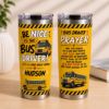Picture of Personzalized Bus Driver Tumbler, Personalized School Bus Driver Cup, Bus Driver Prayer Gift, Be Nice To  Bus Driver, Thank You Driver Gift