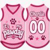 Picture of Custom Dog Jersey Shirt, Personalized Pet Outfit with Name Number, It’s My Pawday Puppy Shirt, Cute Dog Clothes, Pet Dog Cat Jersey Gift