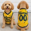 Picture of Good Boy Summer Dog Jersey, Personalized Honey Bee Dog Shirt, Custom Name Number Pet Tank Top, Summer Puppy Outfit, Dog Clothes, Pet Apparel