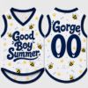Picture of Good Boy Summer Dog Jersey, Personalized Honey Bee Dog Shirt, Custom Name Number Pet Tank Top, Summer Puppy Outfit, Dog Clothes, Pet Apparel