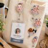 Picture of Custom Photo Badge Reel, Personalized Baby Face ID Holder, Pet Photo Badge Clip, Family Name Acrylic Badge Reel Gift, Custom Face Badge Reel