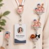 Picture of Custom Photo Badge Reel, Personalized Baby Face ID Holder, Pet Photo Badge Clip, Family Name Acrylic Badge Reel Gift, Custom Face Badge Reel
