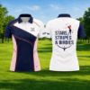 Picture of Personalized Stars Stripes & Birdies Women Golf Polo, Patriotic Women's Sleeveless Golf Shirt, Custom Name Golf Top, USA Golf Outfit