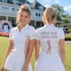 Picture of Personalized Par-Tee Bride Crew Golf Polo, Bachelorette Golf Shirt, Custom Name Sleeveless Golf Top, Bride Golf Trip Outfit, Bridal Team