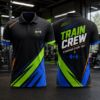 Picture of Custom Train Crew Gym Polo Shirt, Custom Fitness Team Shirt, Personalized Workout Jersey, Gym Staff Uniform, Athletic Polo Personalized