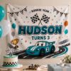 Picture of Personalized Wild One Birthday Backdrop, Safari 1st Birthday Banner, Custom Name Jungle Tapestry, Boho Animal Party Photo Booth Wall Decor