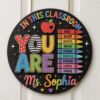 Picture of Personalized Teacher Classroom Door Sign, In This Classroom You Are Loved Sign, Custom Teacher Name Sign, Classroom Decor, Back To School