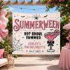 Picture of Personalized Summerween Bachelorette Banner, Custom Halloween Beach Party Tapestry, Hot Ghoul Summer Bridal Shower Backdrop Halloween Gift