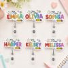 Picture of Personalized Teacher Badge Reel, Custom Name Badge Reel, Daisy Pencil Retractable ID Holder, Back To School Badge Reel, Gift for Teacher