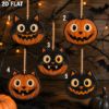Picture of Halloween Cat Pumpkin Vintage  Wooden Ornament, 2D Flat Hanging Decoration, Black Cat Wood Sign, Rustic Halloween Tree Decor Gift Ornament