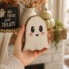 Picture of Halloween Wooden Block Decor Set, Black Cat Ghost Pumpkin Shelf Sitters, Rustic Farmhouse Halloween Tiered Tray Decor, Fall Wood Blocks