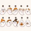 Picture of Personalized Halloween Ghost Family Wooden Door Hanger, Custom Family Name Sign, Ghost Kids Dog Cat Decor, Halloween Front Door Sign