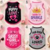 Picture of Personalized Mesh Pet Jersey, Custom Dog Cat Shirt, Puppy Love Jersey, Cute Pink Pet Tank, Small Dog Apparel, Dog Mom Gift, Dogs Month