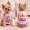 Picture of Personalized Mesh Pet Jersey, Custom Dog Cat Shirt, Puppy Love Jersey, Cute Pink Pet Tank, Small Dog Apparel, Dog Mom Gift, Dogs Month