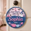 Picture of Personalized Halloween Nursery Door Sign, Sweet Dreams Little Boo Name Sign, Ghost Pumpkin Kids Room Door Hanger, Baby Halloween Decor