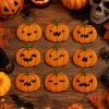 Picture of Cute Halloween Pumpkin Embroidered Patch | Iron On Sew On Jack O Lantern Patch | Spooky Applique for Jacket Hat Backpack