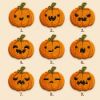 Picture of Cute Halloween Pumpkin Embroidered Patch | Iron On Sew On Jack O Lantern Patch | Spooky Applique for Jacket Hat Backpack