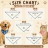 Picture of Personalized Embroidered Dog Bandana, Embroidered Wedding Dog Bandana, Custom Initial Pet Scarf, Ring Bearer Dog Gift, Monogram Dog