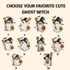 Picture of Cute Ghost Witch Embroidery Design, Halloween Ghost Embroidery File, Spooky Ghost Machine Embroidery, Pumpkin Ghost pes dst exp jef vp3 xxx