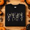 Picture of Dancing Skeleton Embroidery Design, Halloween Machine Embroidery File, Skeleton Dance Shirt Design, Instant Download PES DST EXP
