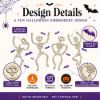 Picture of Dancing Skeleton Embroidery Design, Halloween Machine Embroidery File, Skeleton Dance Shirt Design, Instant Download PES DST EXP