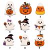 Picture of Interchangeable Trick or Treat Wood Sign, Personalized Halloween Door Hanger, Custom Shape Candy Bucket Welcome Sign, Front Door Decor